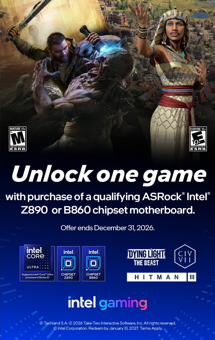 ASRock x Intel Motherboard Bundle 26Q3